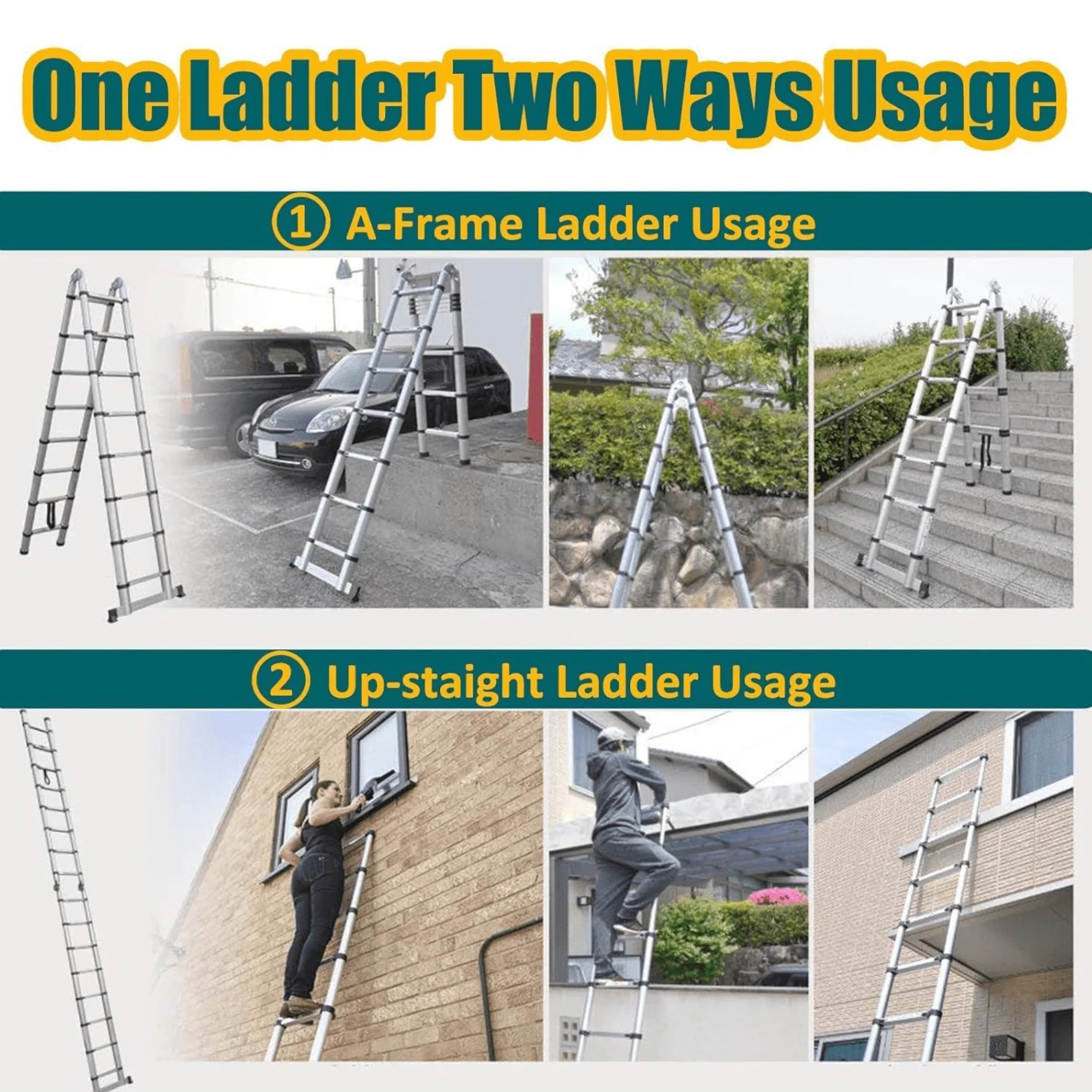 Proširive Aluminijske Ljestve do 3.8m - Idealne za Svaku Priliku!