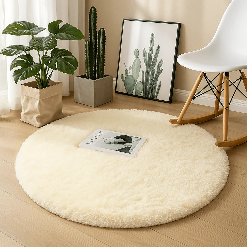 Okrugli Tepih umjetno krzno 80cm