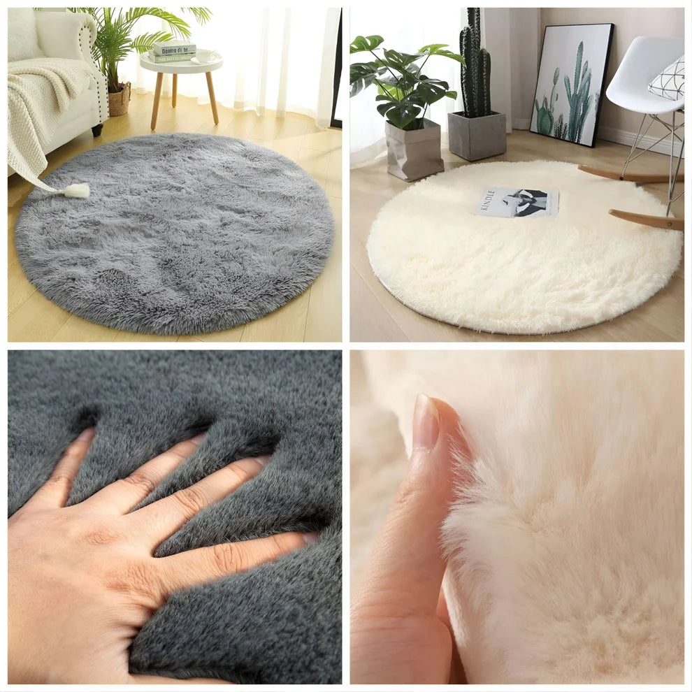 Okrugli Tepih umjetno krzno 80cm