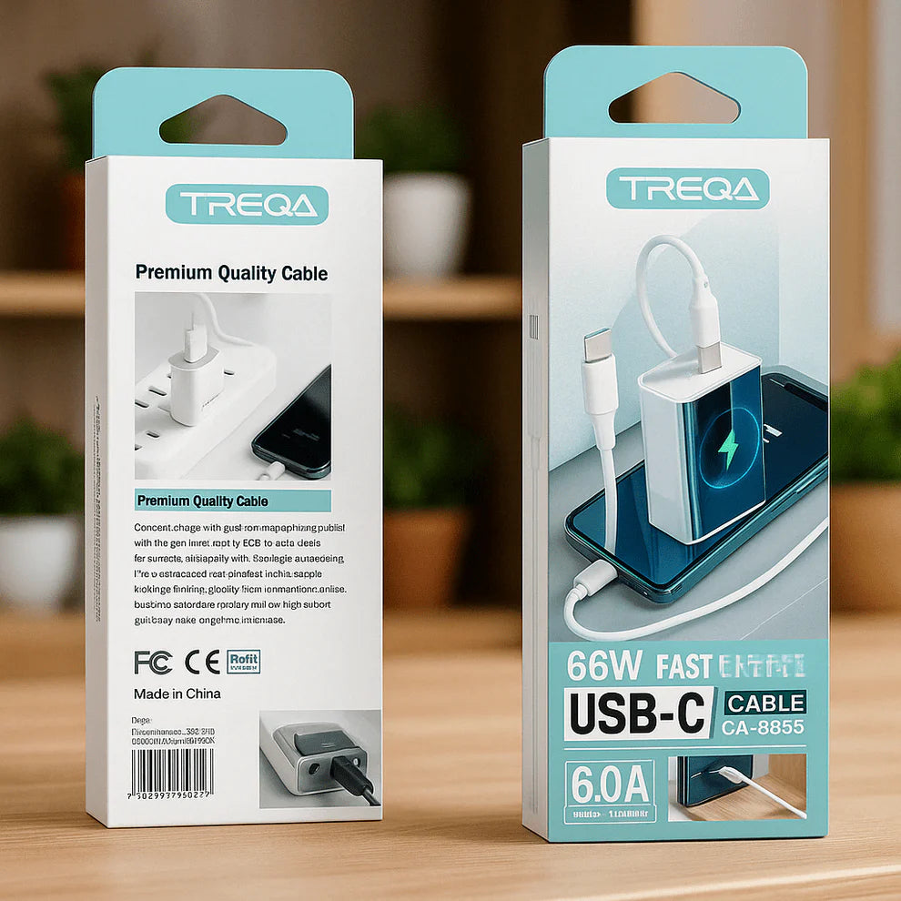 TREQA 66W USB‑C na USB‑C kabel