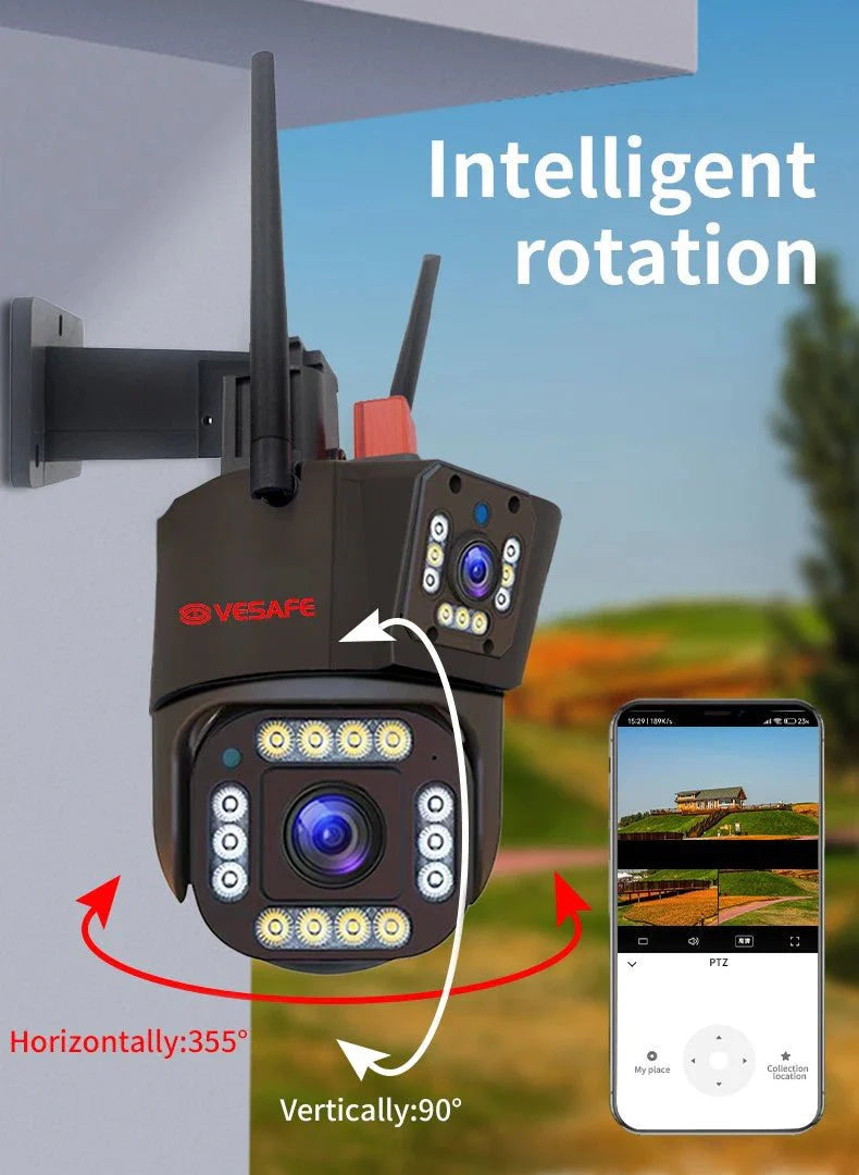 Trostruka CCTV PTZ IP Kamera 12MP