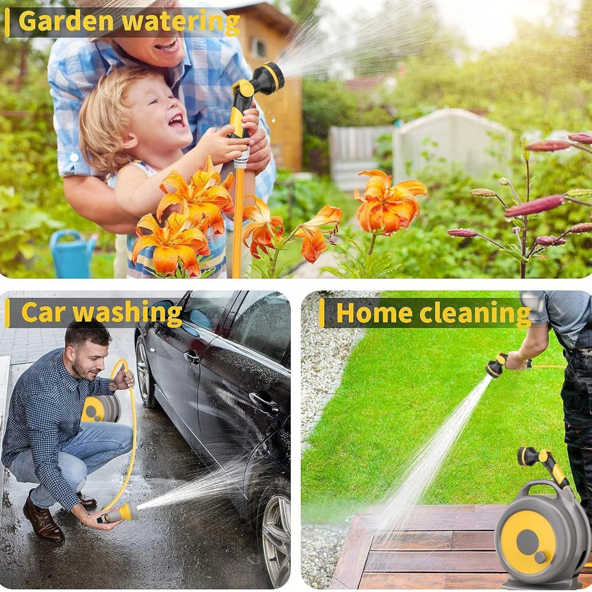 Svestrano Vrtno Crijevo s Motalicom za Lako Pohranu