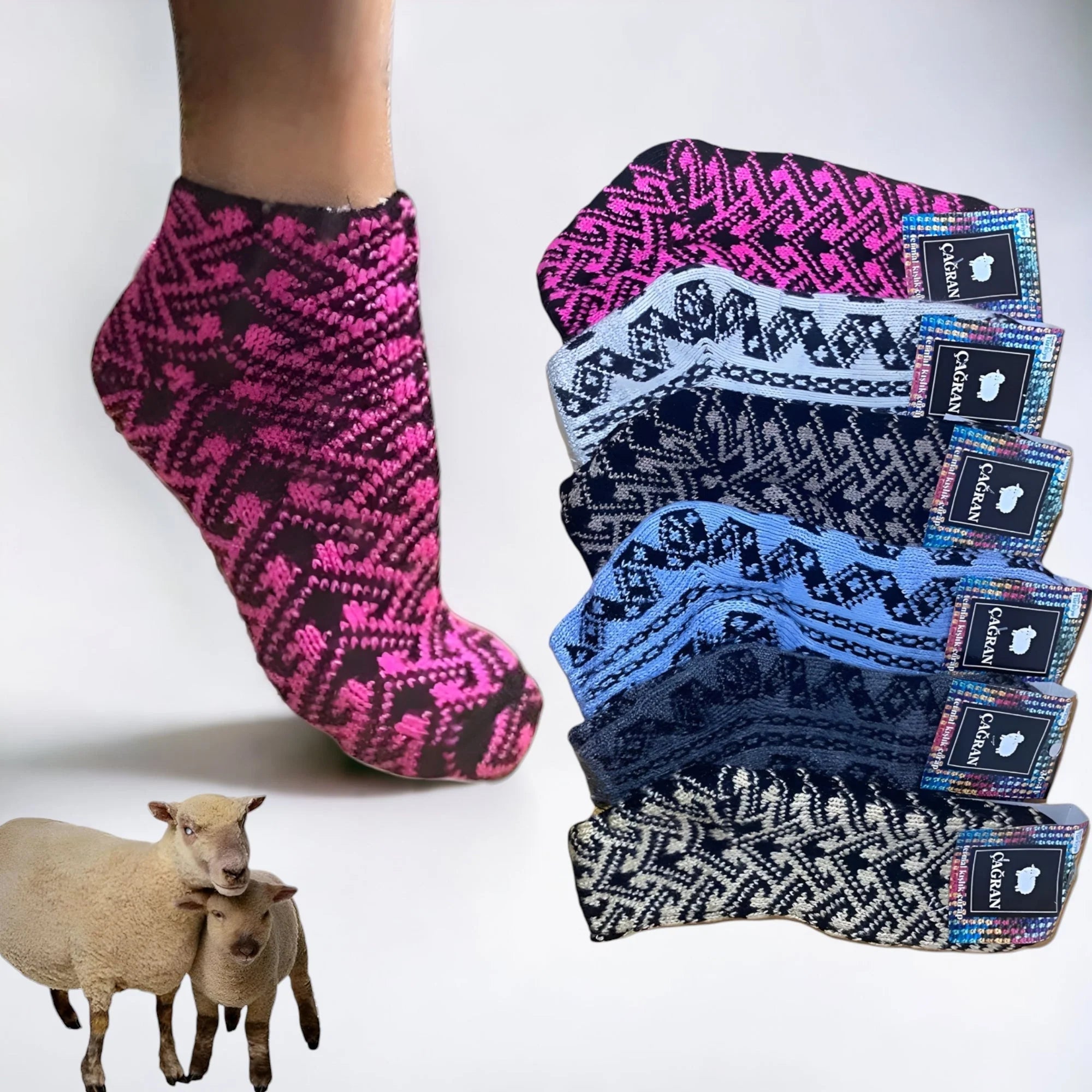 Elegantne Ženske Vunene Čarape – Set od 6 ParI