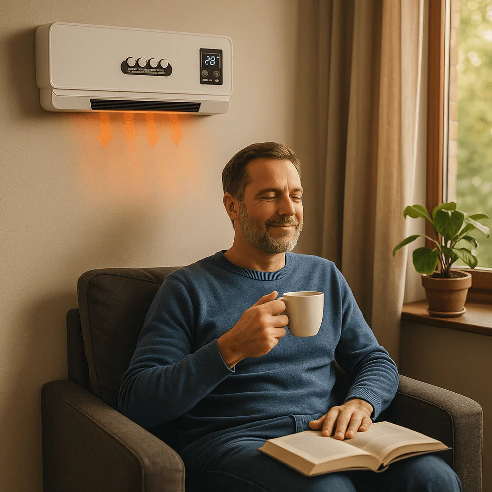 Zidni Električni Grijač i Klima sa Daljinskim 2u1