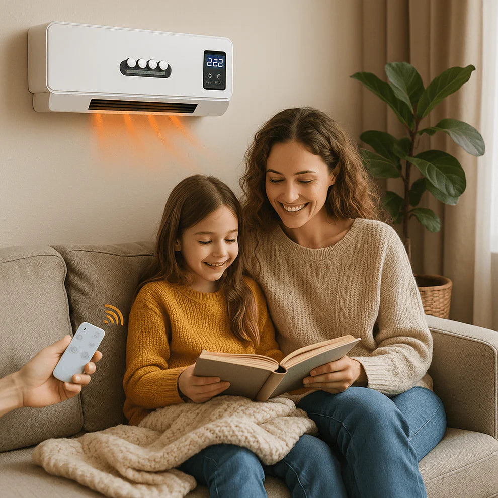 Zidni Električni Grijač i Klima sa Daljinskim 2u1