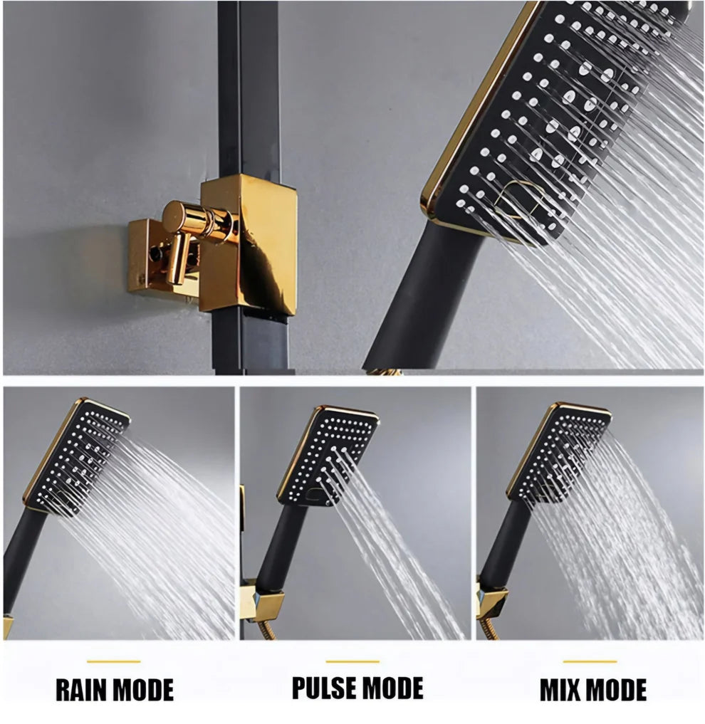 Zlatna Tuš Baterija s Digitalnim Zaslonom